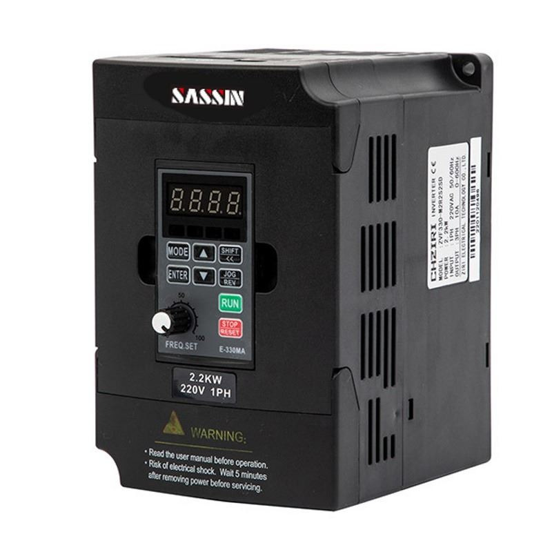 Variador de frecuencia monofásico 230V 10A 2.2KW Sassin. Mod. ZVFM2R2S2M