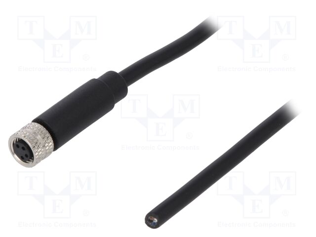 [SM8PVTA4F2A010V] Cable de conexión sensores M8 4 pin 1 metro. Mod. SM8-PVT-A4F-2A010V