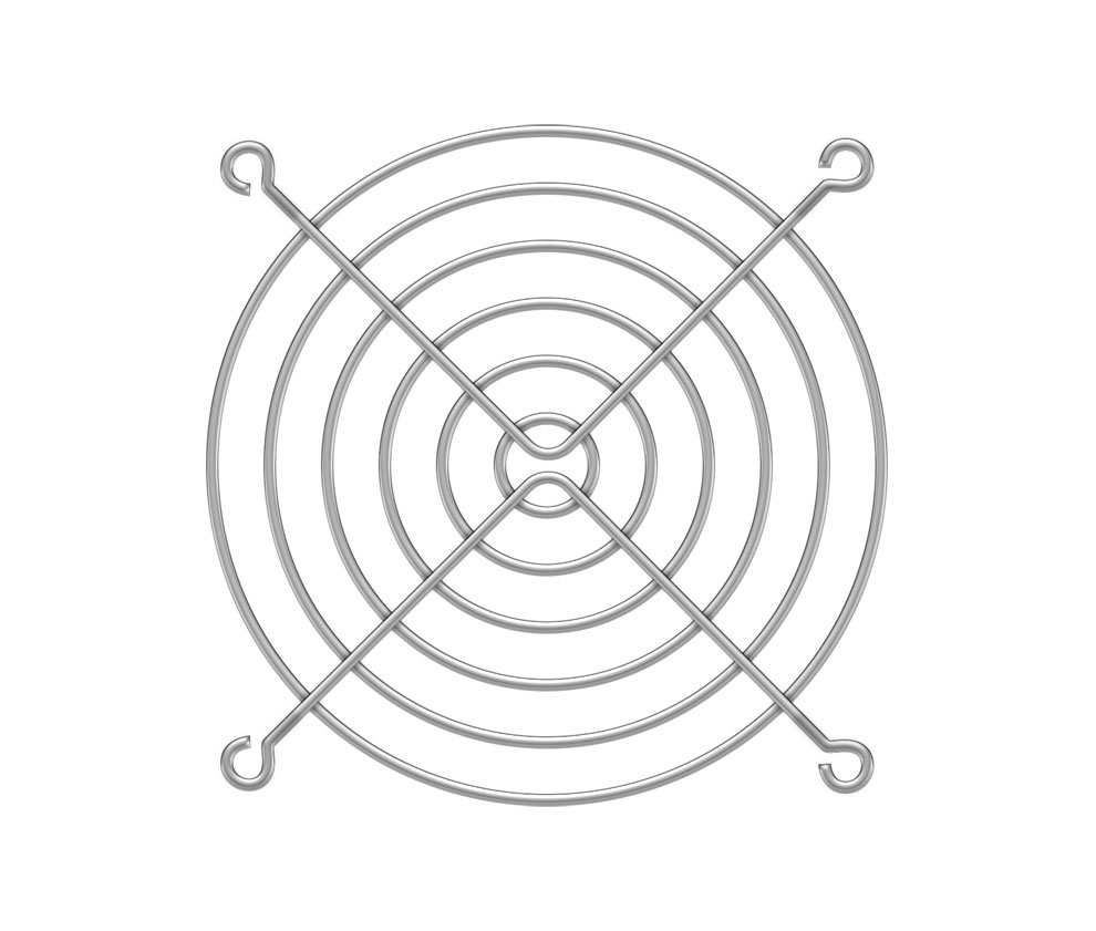 [RJV003] Rejilla metálica para ventilador 92x92mm cromo. Mod. RJV003
