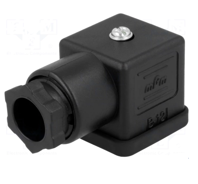 Conector electroválvula tipo A 18mm 4 pin Molex. Mod. MX-1210230377