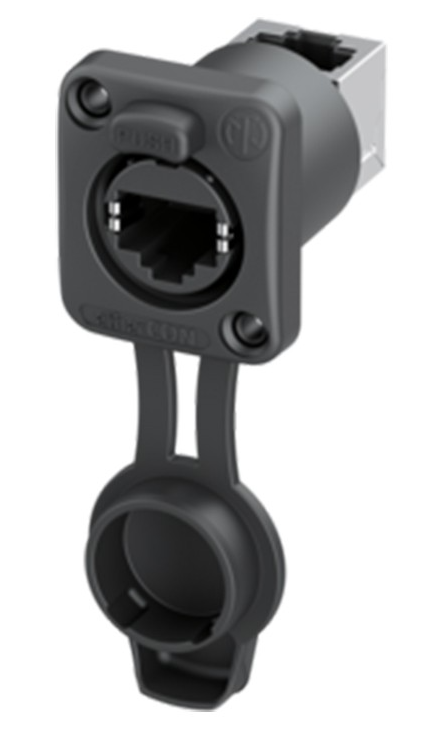 [NE8FDPUTOP] Conector RJ45 chasis IP65 etherCON entrada trasera 90º Neutrik. Mod. NE8FDPU-TOP