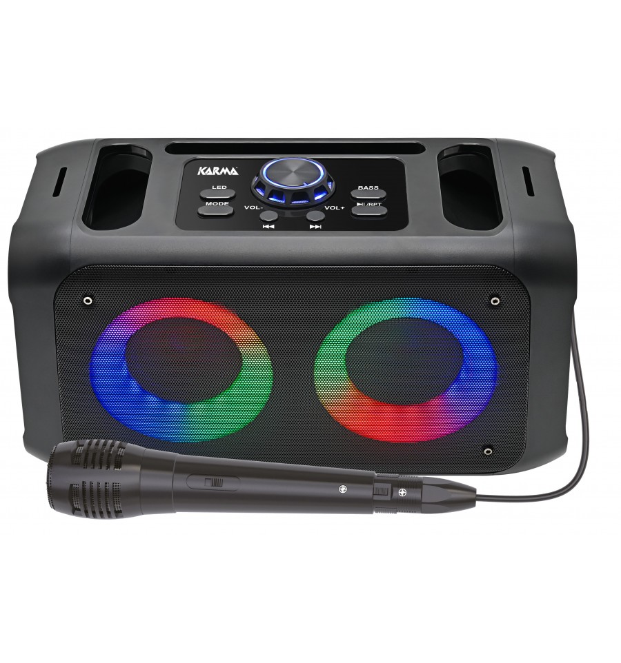 Altavoz portátil de 20 W Rms. Max (200W). con batería recargable Karma. Mod. WPARTY 2
