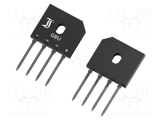 Puente rectificador monofásico 4A 800V. Mod. GBU4K-T-DIO