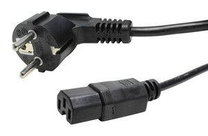Conexión de alimentación IEC C15 a Schuko 10A 250V 1.8 metros. Mod. 36.755/180