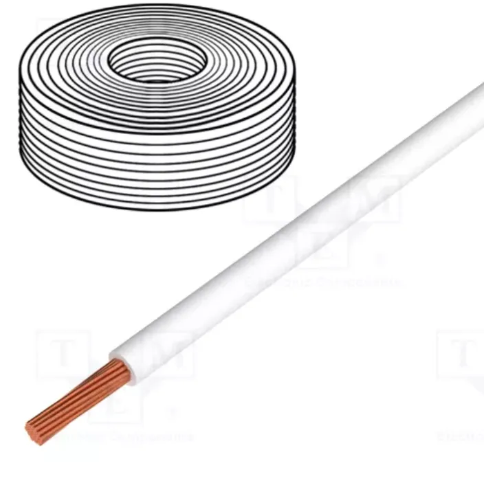 [LH1BL] Hilo de línea libre de halógeno 1mm2 blanco flexible. Mod. LH1BL