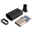 Conector macho USB tipo C 3.1 aéreo soldar. Mod. 4042C