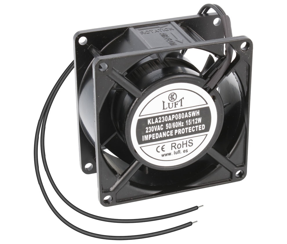 Ventilador cojinete de fricción 230VAC 80x80x38mm. Mod. VEN062