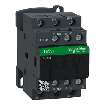 Contactor 3P 3NO 12A + 1NO + 1NC 400VAC Schneider. Mod. LC1D12V7