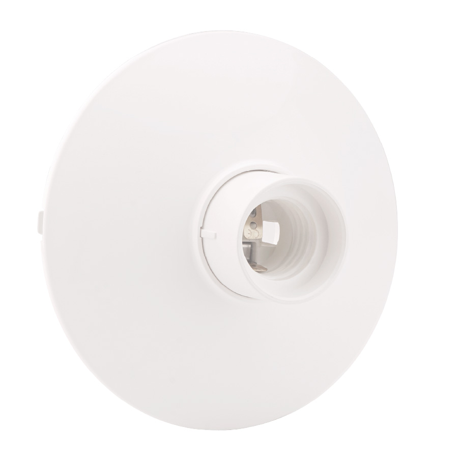 Portalámparas superficie plano E27 Blanco. Mod. 101545001