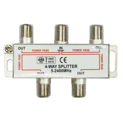 [REPCLA4S] SPLITTER TV 1 ENTRADA 4 SALIDAS 2400MHz. MOD. 982-7504/24