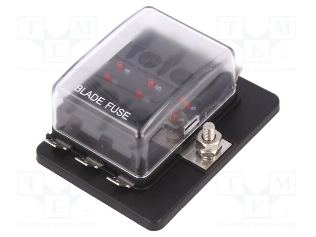 Derivador de tensión portafusibles coche 19mm 10vías. Mod. R3-76-01-3L106