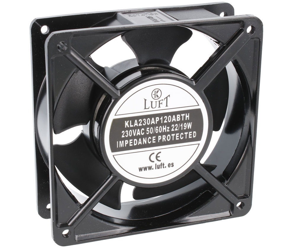 Ventilador 230VAC 120x120x38mm rodamiento. Mod. VEN064