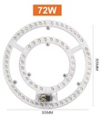 Kit repuesto ventilador techo Luz con driver CCT 72w compatible Abrila