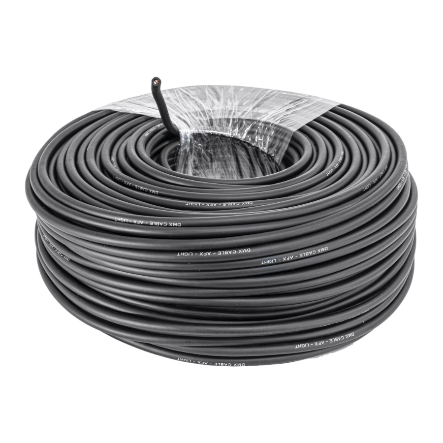 Cable metro DMX negro flexible AFX. Mod. CAB-DMX-100