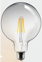 Lámpara filamento globo G125 clara 6W E27 2700K. Mod. 101250601WW