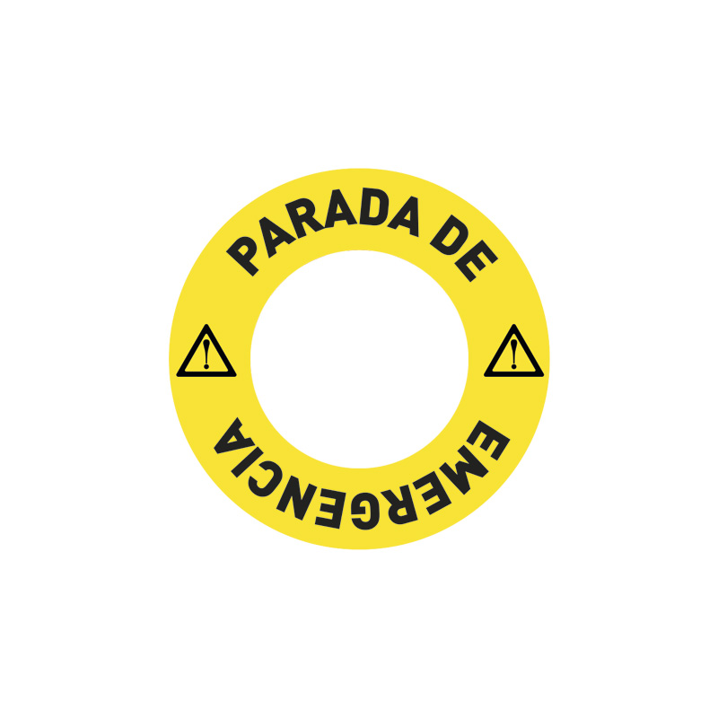 Placa para de emergencia amarilla. Mod. WE-9529