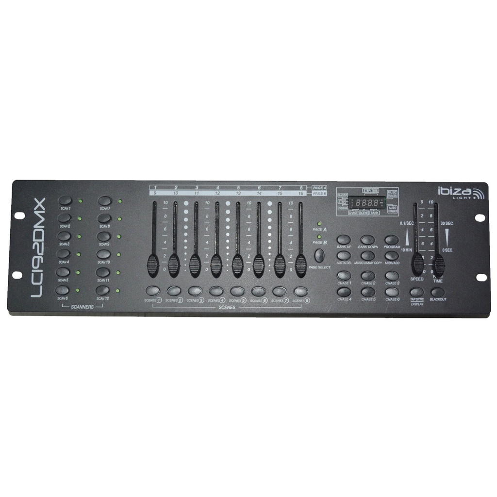 Controlador DMX de 192 canales Ibiza Sound. Mod. LC192DMXNALES