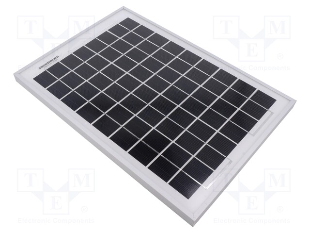 Panel solar policristalino 12V 10W 354x251x17mm. Mod. CL-SM10P