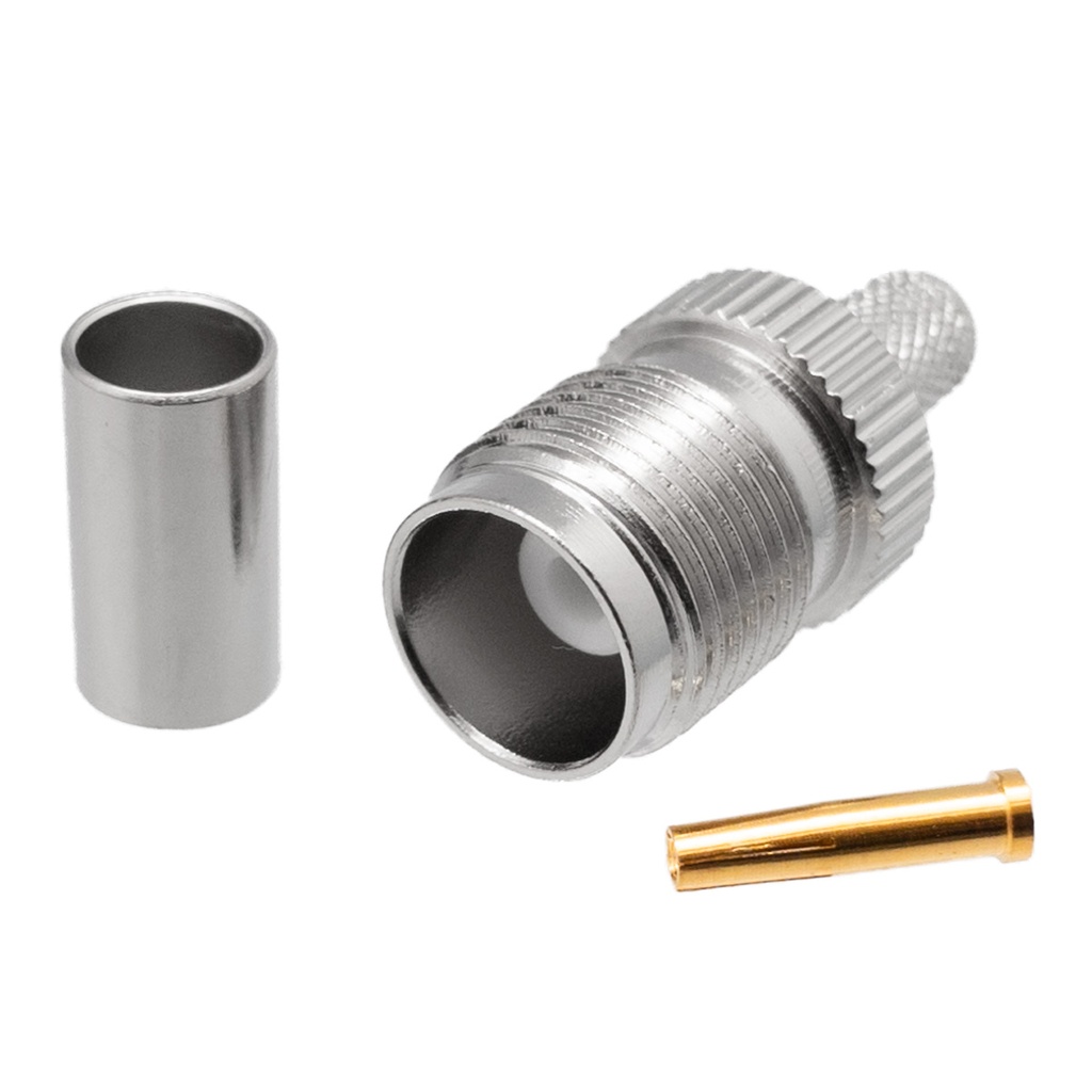 Conector TNC hembra RG58 crimpar. Mod. 1664