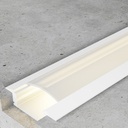 Perfil de Aluminio empotrar Sub Lacado Blanco - 2 Metros. Mod. LM3704