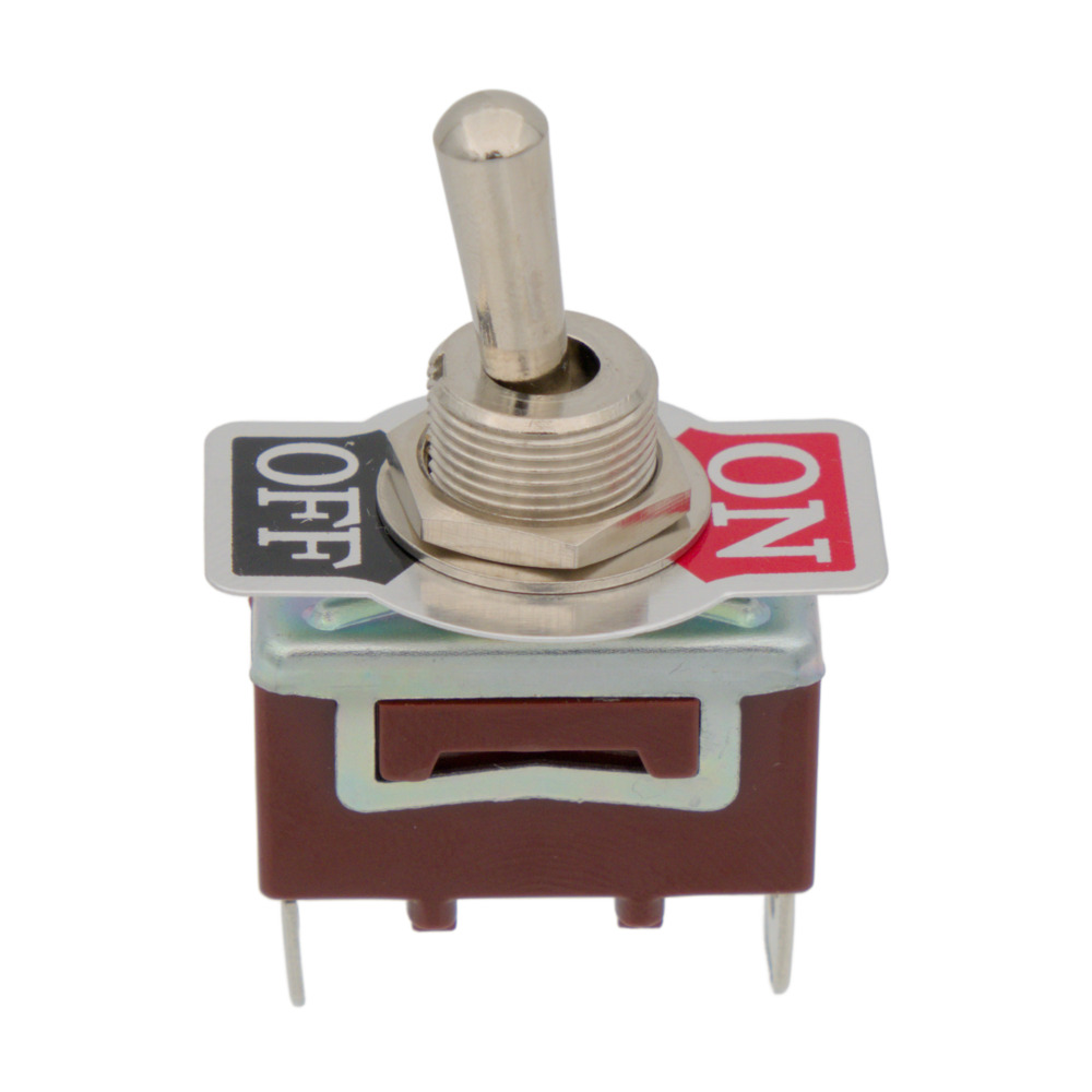 Interruptor 2 patillas 2 posiciones retorno OFF-(ON) 250Vca 15A. Mod. 2465R