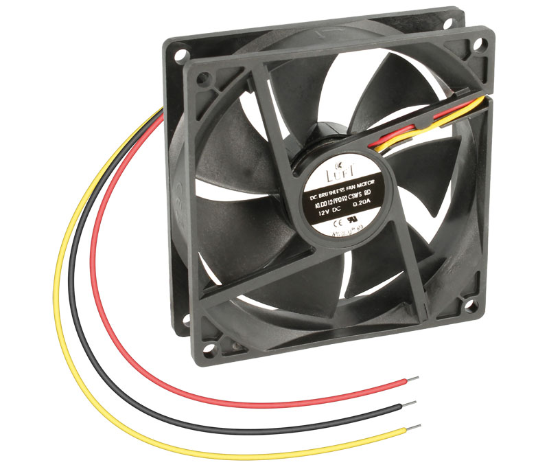 Ventilador cojinete de fricción 24VDC 92x92x25 mm 3 hilos. Mod VEN028