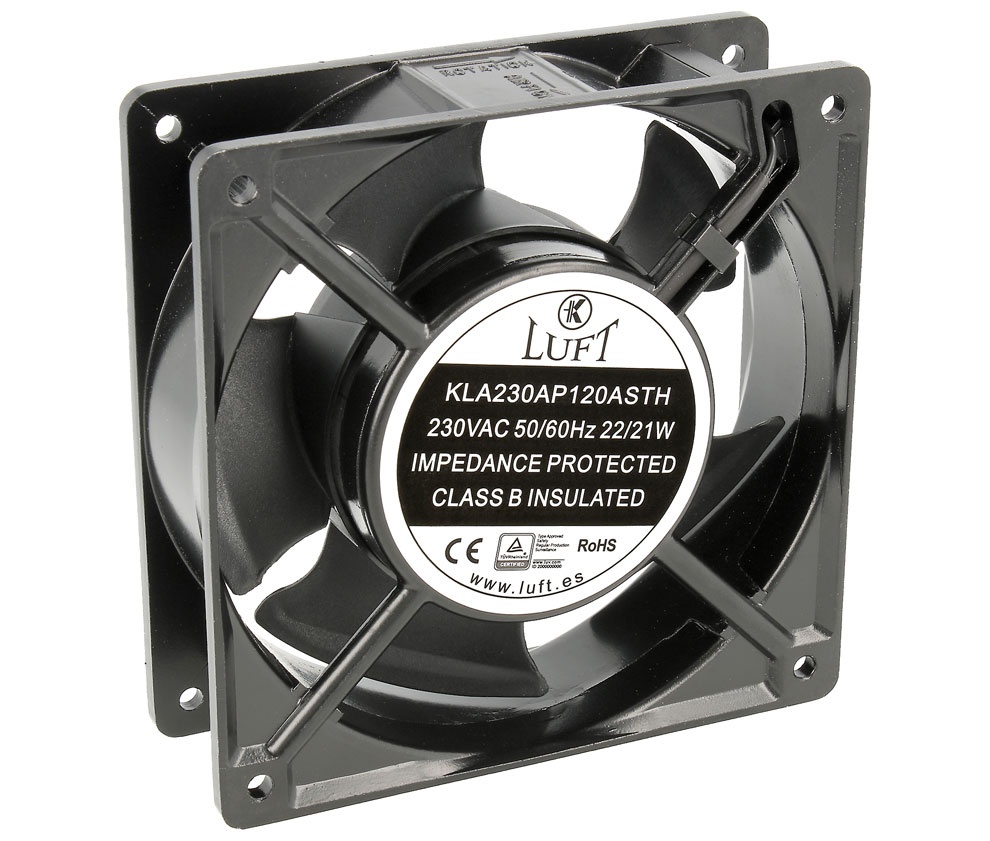Ventilador cojinete fricción 230VAC 120x120x38mm. Mod. VEN057