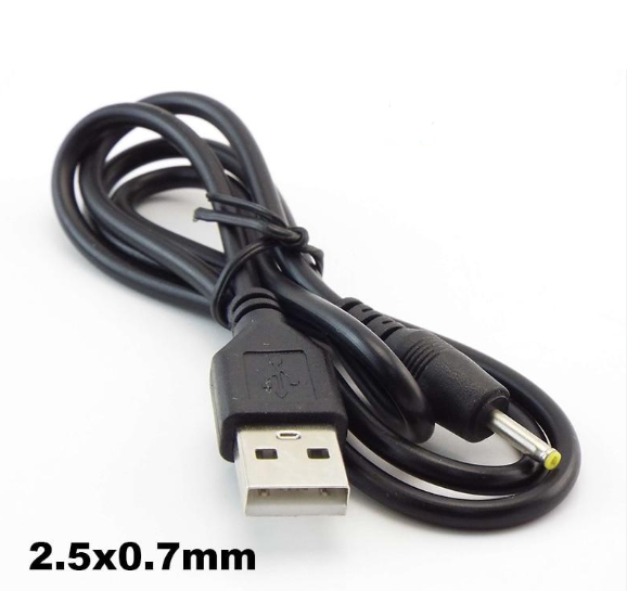 Conexión informática USB macho a jack macho 2.5x0.7mm. 1m. Mod. 1994-B