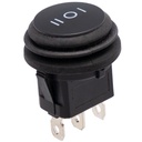 Interruptor 3 posiciones ON-OFF-ON estanco negro 6A 250VAC. Mod. 4159-3P