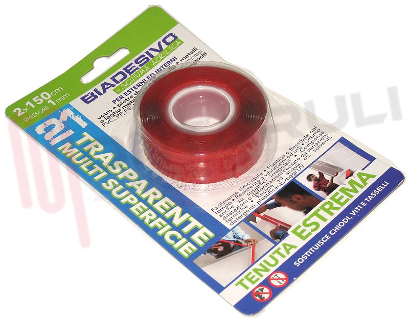 Cinta doble cara 1.0x25x1500mm ultra fuerte. Mod. FH15437