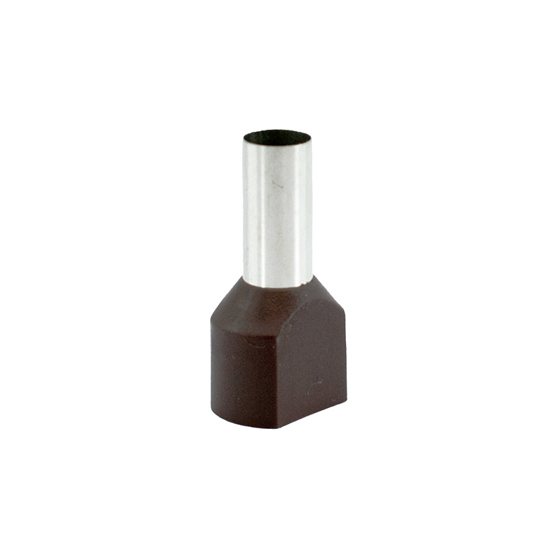 [TE6495] Puntera doble aislada 2x10.0mm2 marrón. Mod. 2040183