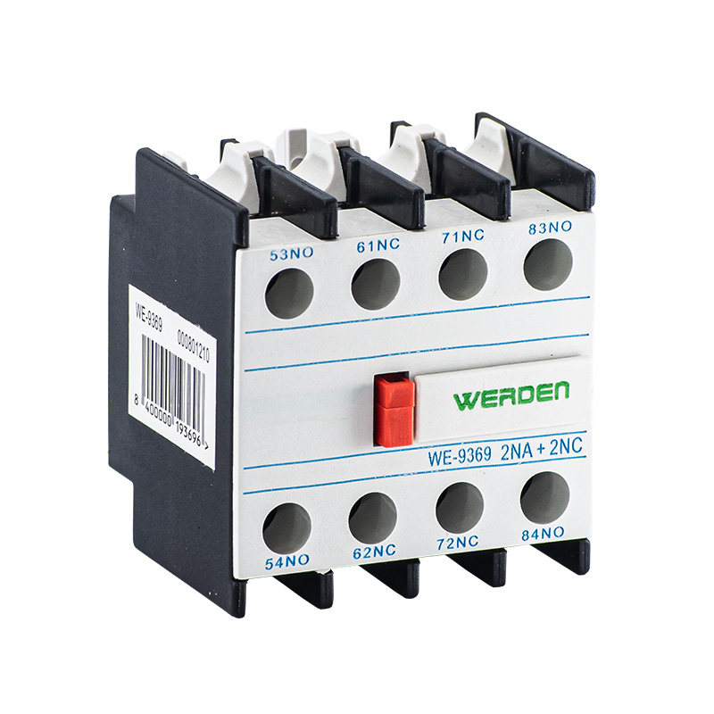 Bloque de contactos auxiliar 2NO+2NC contactor. Mod. WE-9369