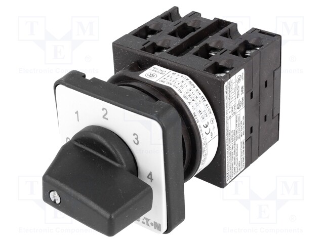 Conmutador de levas 6 posiciones 0-1-2-3-4-5 20A EATON. Mod. T0-3-8243/E