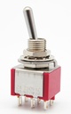 Conmutador bipolar con retorno ON-(ON) 12mm 2A 250V. Mod. 2557