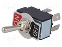 Interruptor de palanca bipolar OFF-ON faston 20A 12VDC. Mod. R13-28F-01