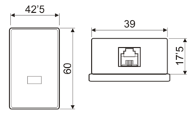 [3911188] Base telefónica superficie CAT.5e. Mod. 39.111/8/8