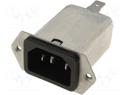 [512010070] Conector de alimentación AC conector hembra macho 15A 250VCA. Mod. 5120.1007.0