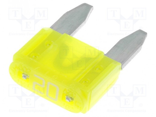 [0297020WXNVTME] Fusible coche mini 20A 32V 10,9mm. Mod. 274620ELG