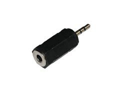 [0302AVA] Conector Adaptador Jack macho ø2,5 mm. Estéreo a Jack Hembra ø3,5 mm. Estéreo. Mod. 0302
