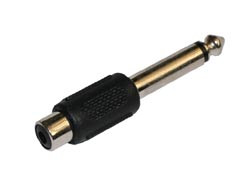 [0308AU7000029AVA] Conector Adaptador Jack macho ø6,3 mm. Mono a Hembra RCA. Mod. CNC1108
