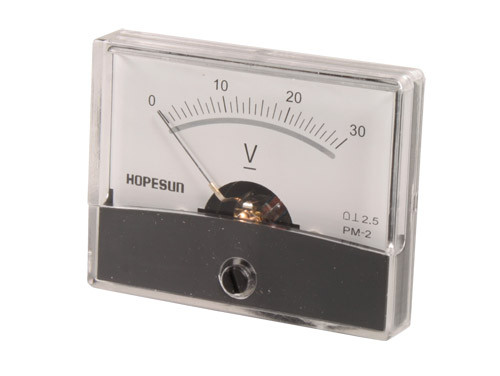 [0900710VDR] INSTRUMENTO PANEL VOLTIMETRO ANALOGICO 44x44mm 30V CC. Mod. NI-45