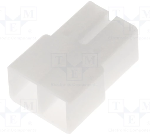 [100020W] Carcasa para terminal hembra de 2 vías de faston 6.3 mm. Mod. 100.020W