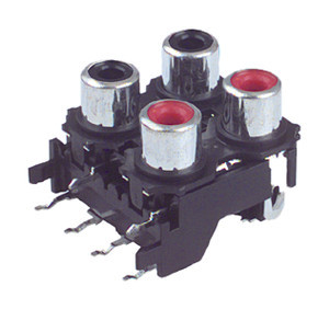 [105634EDH] Base coaxial 4 RCA soldar. Mod. 10.563/4