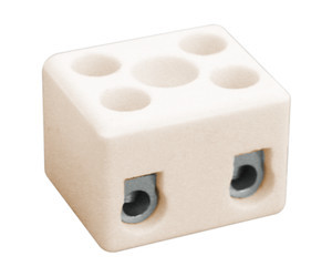 [107352EDH] Regleta conexión cerámica 2 polos 2.5mm2. Mod. 10.735/2