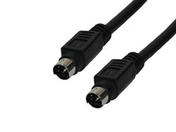 [1108AVA] Conexión Video con dos Mini-Din Macho 4 contactos y 1,5 metros. Vídeo-Cámara Súper VHS. Mod. 1108