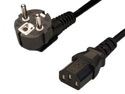 [1150AVA] Conexión Red informática Clavija Schuko a conector Hembra CEE22. Longitud: 1,8 m. Mod. 1150