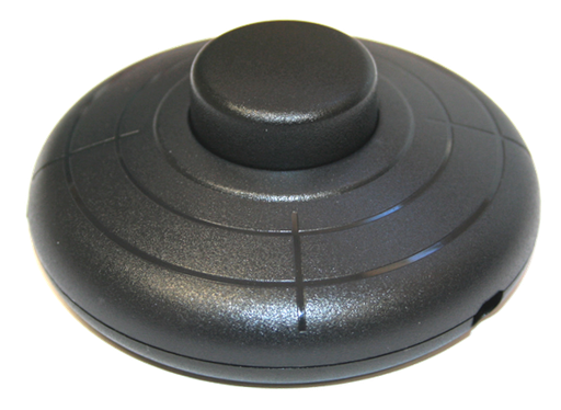 [11645NEDH] Interruptor de pie. 2A/250V. Color negro Electro DH Mod. 11.645/N