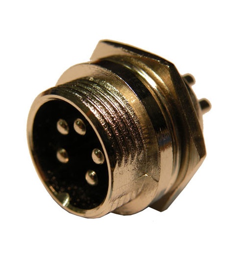 [1187ELG] Conector micro macho 5 pin chasis. Mod.102305M