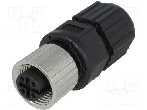 [1204BFFASL8001TME] Enchufe M12 PIN:4 hembra código A-DeviceNet CANopen IP68. Mod. LTW12-04BFFA-SL8001