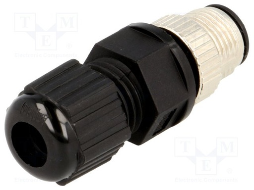[1204BMMASL8001] Enchufe M12 PIN:4 macho código A-DeviceNet / CANopen IP68. Mod. 12-04BMMA-SL8001